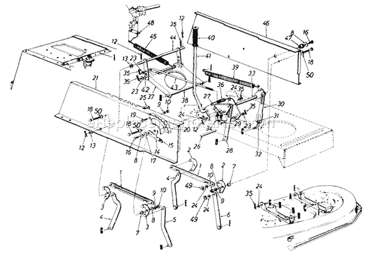 Page B Diagram and Parts List for 1996 MTD Lawn Tractor