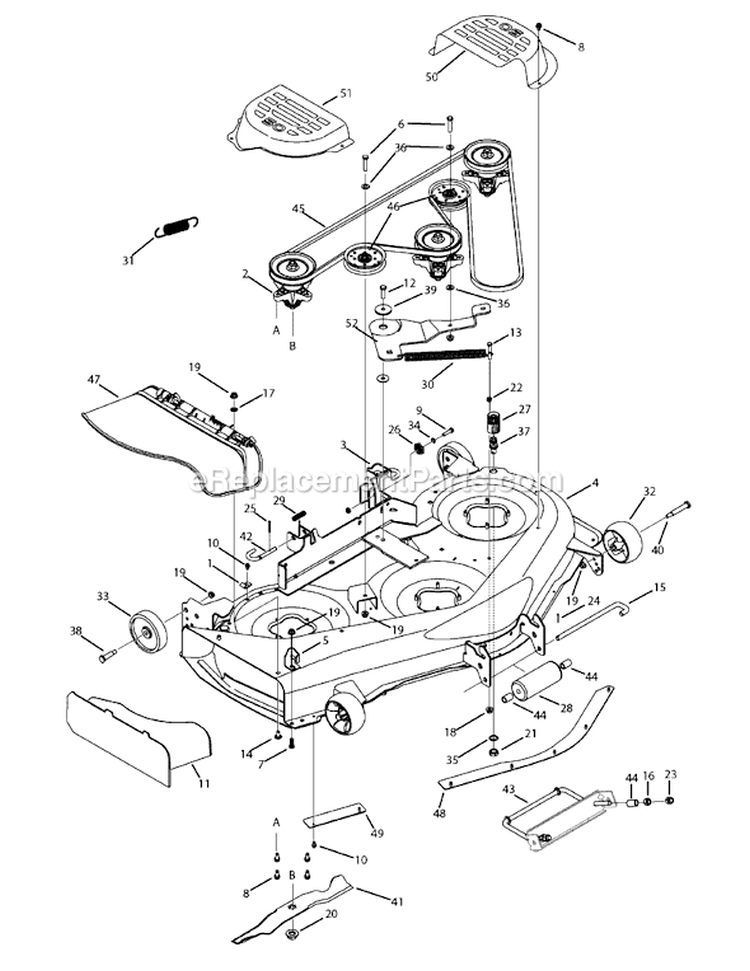 Page G Diagram and Parts List for 2008 MTD Lawn Tractor