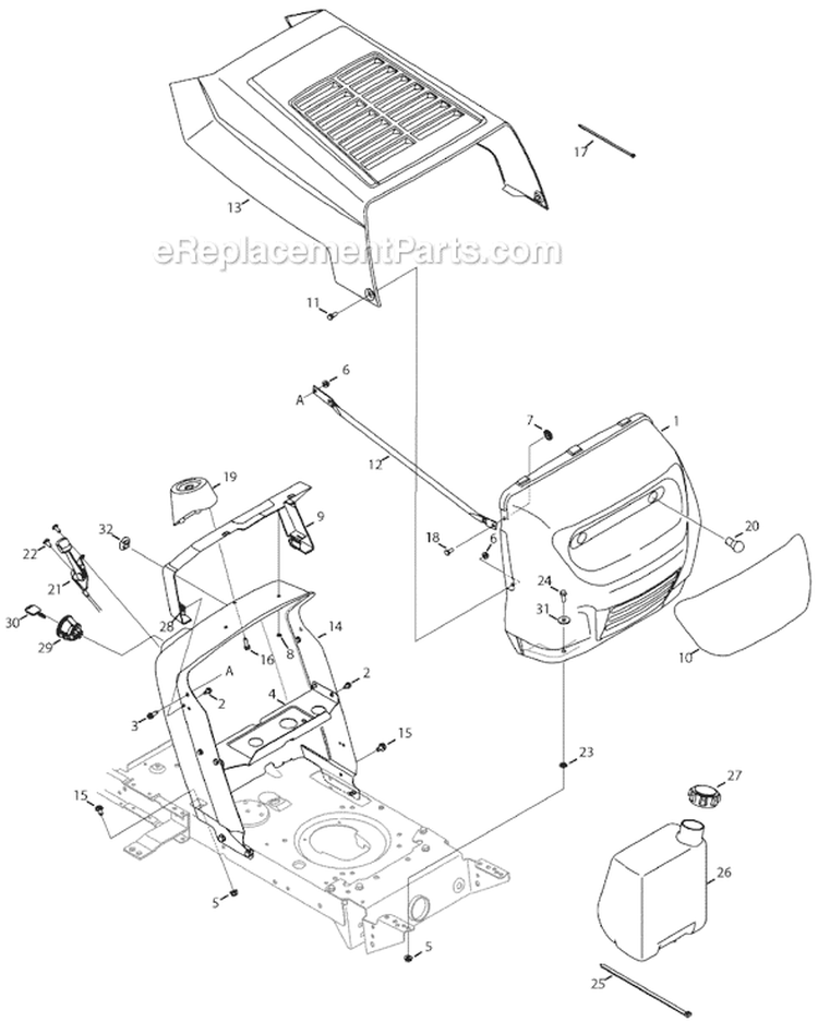 Page D Diagram and Parts List for 2008 MTD