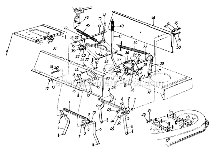 Page B Diagram and Parts List for 1998 MTD Lawn Tractor