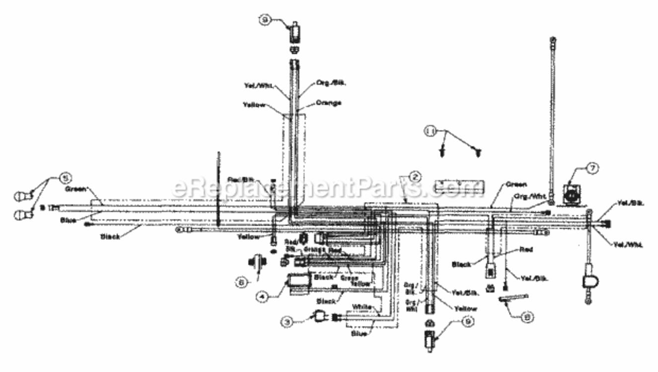 Electrical_Briggs_And_Stratton_Overhead_Valve Diagram and Parts List for 2001 MTD Lawn Tractor