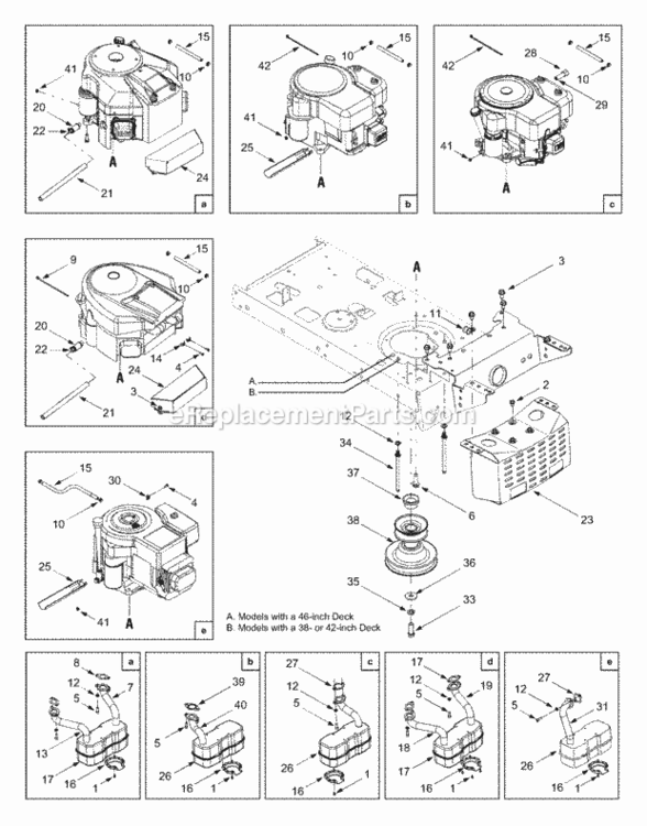 Engine_Accessories Diagram and Parts List for 2003 MTD Lawn Tractor