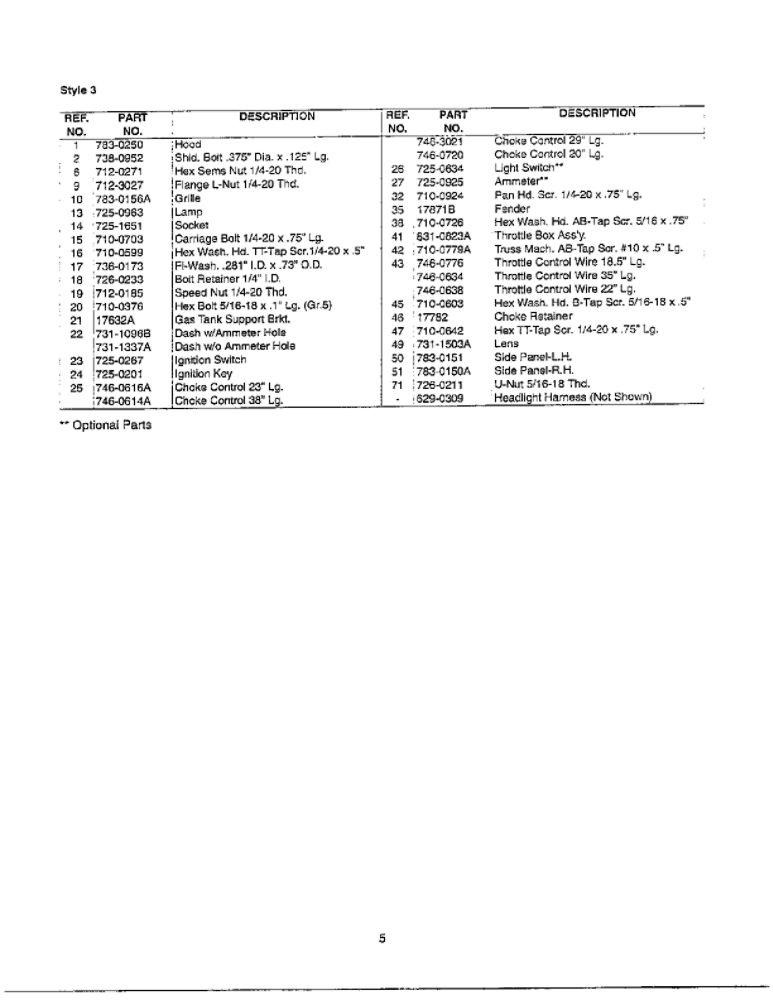 Hood/Grille/Side Panels/Dash 2 Diagram and Parts List for  MTD Lawn Tractor