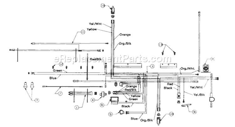Page D Diagram and Parts List for 1996 MTD