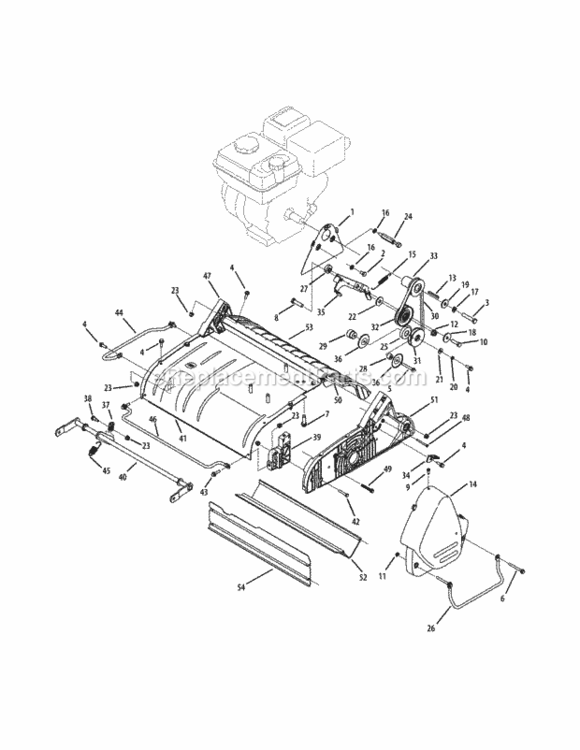 Frame_Assembly Diagram and Parts List for 2011 MTD Lawn Mower