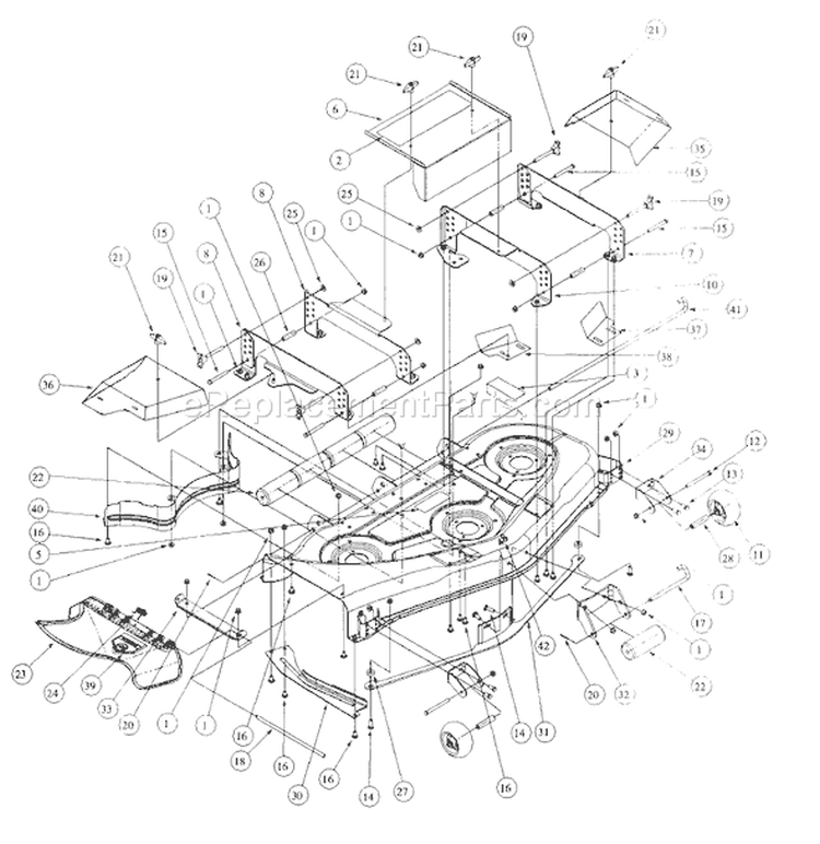Page B Diagram and Parts List for 55AF3DAM195 MTD Lawn Mower