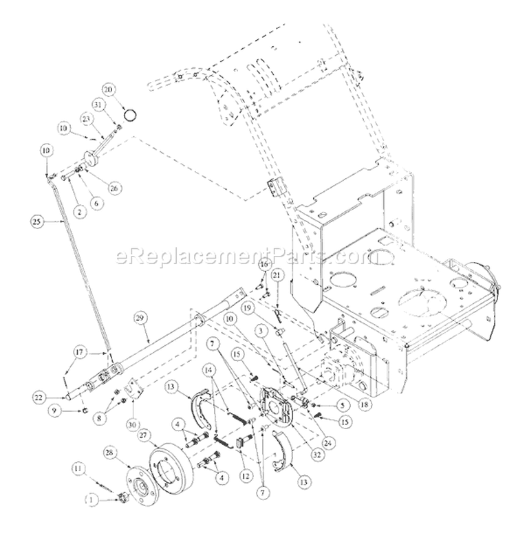 Page G Diagram and Parts List for 55AF3DAM195 MTD Lawn Mower