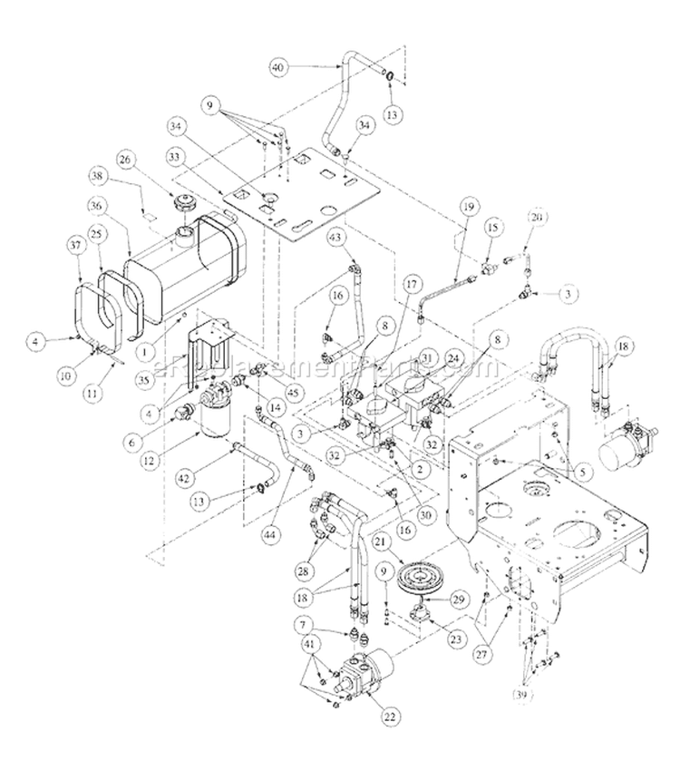 Page H Diagram and Parts List for 55AF3DAM195 MTD Lawn Mower
