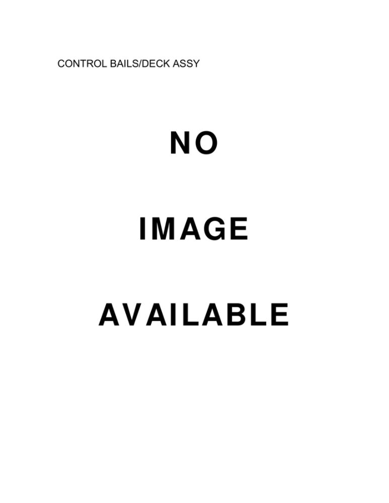 Control Bails/Deck Assembly Diagram and Parts List for 2021 MTD Lawn Mower