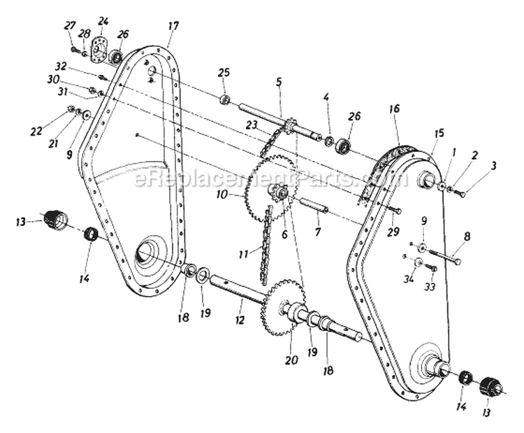 Page D Diagram and Parts List for 1993 MTD Tiller