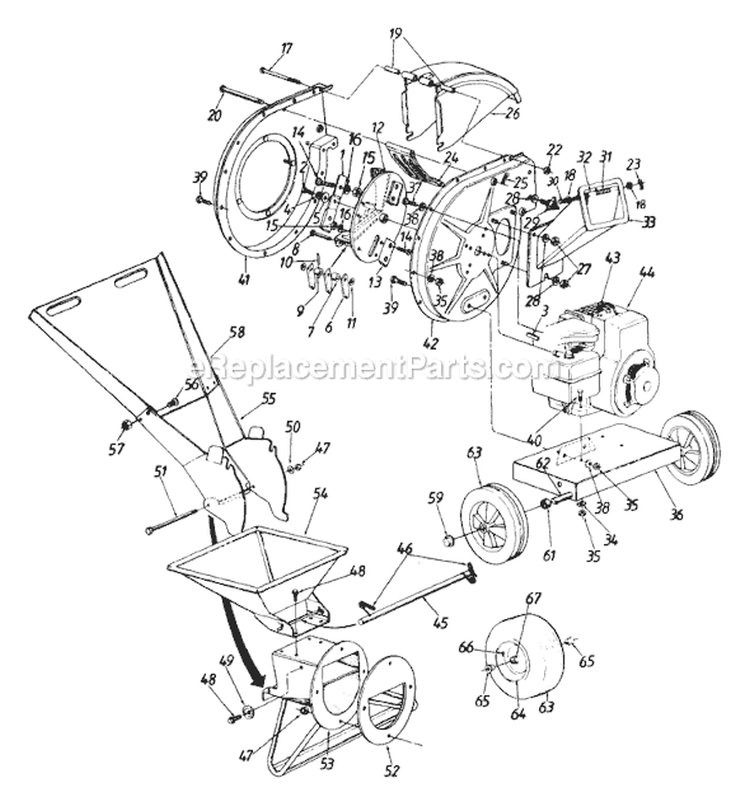 Page A Diagram and Parts List for 1992 MTD