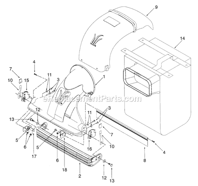 Page H Diagram and Parts List for 1997 MTD Chipper Shredder
