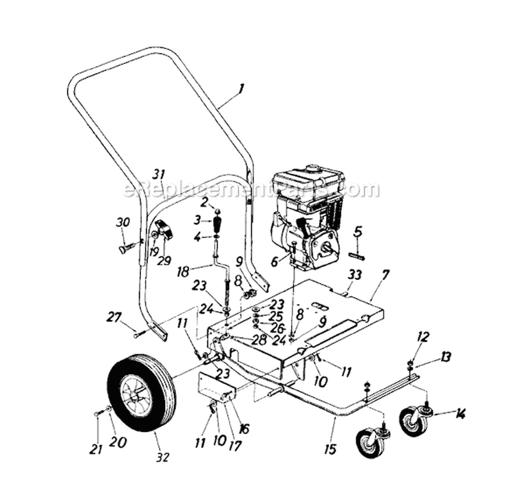 Page B Diagram and Parts List for 1997 MTD Leaf Blower / Vacuum