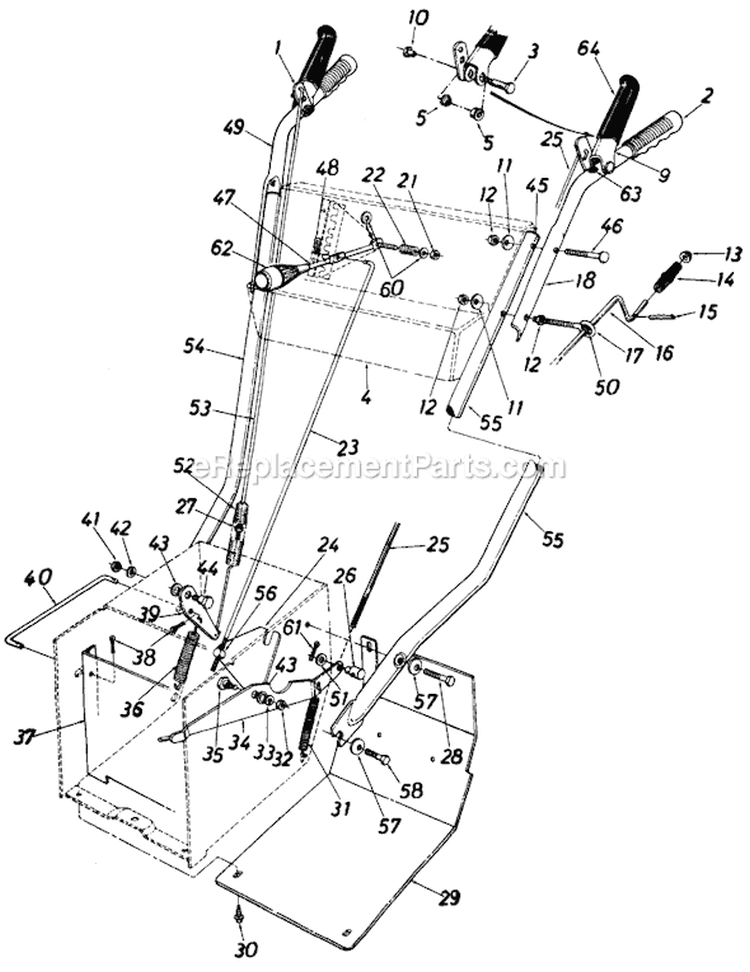 Page B Diagram and Parts List for 1991 MTD