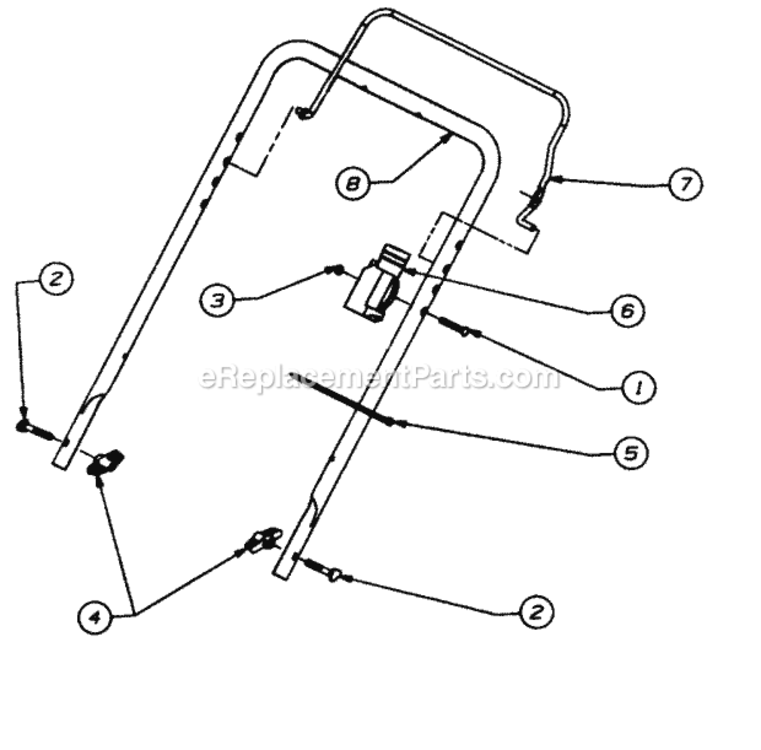 Handle_Assy Diagram and Parts List for 1995 MTD Snow Blower