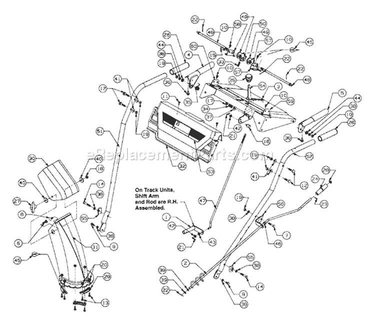 Page D Diagram and Parts List for 1995 MTD Snow Blower