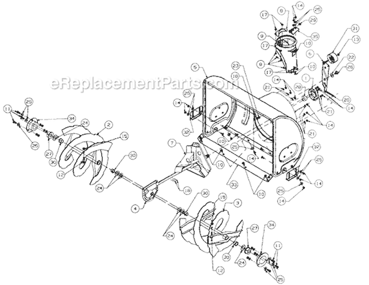 Page A Diagram and Parts List for 1996 MTD Snow Blower