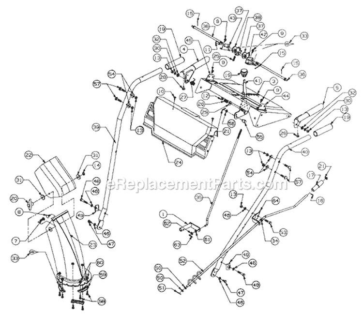 Page E Diagram and Parts List for 1996 MTD Snow Blower