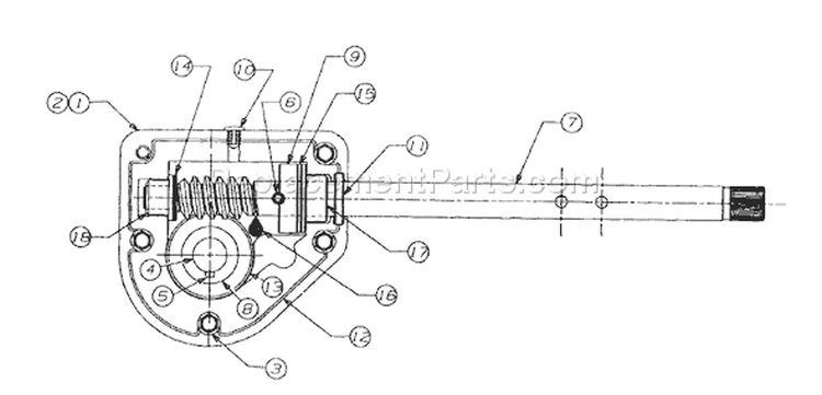 Page D Diagram and Parts List for 1996 MTD Snow Blower