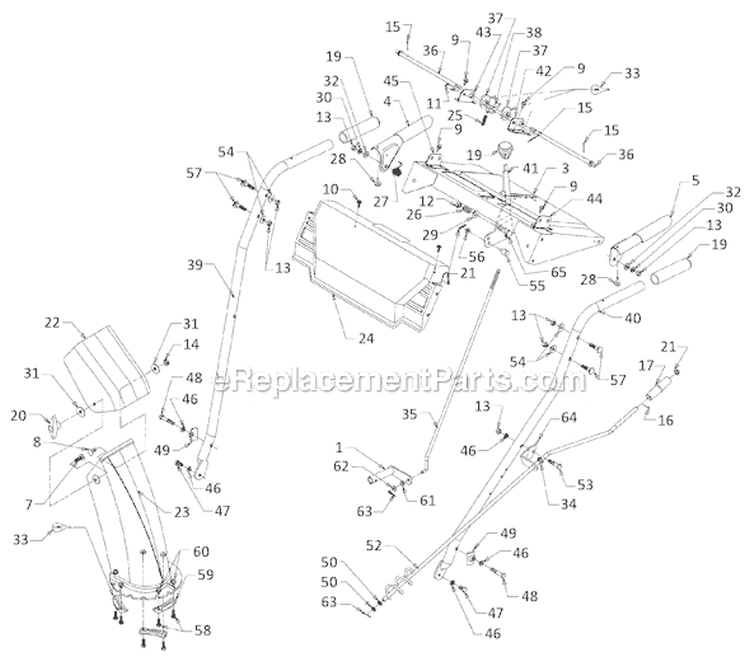 Page E Diagram and Parts List for 1998 MTD Snow Blower