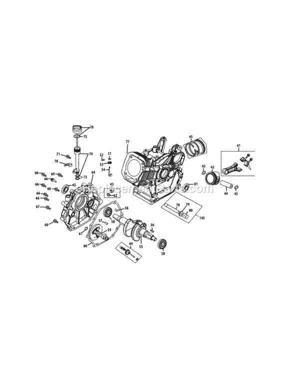 478-Su-10-Crankcase_And_Lubrication Diagram and Parts List for 2010 MTD Snow Blower