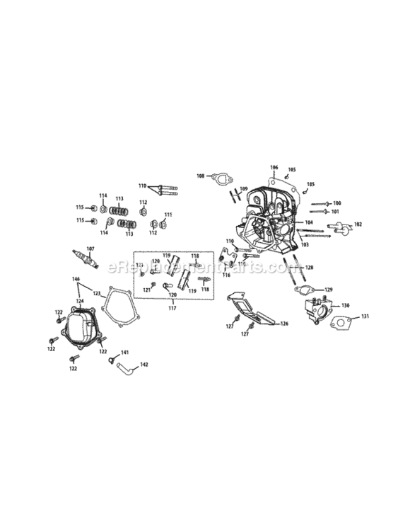 478-Su-10-Cylinder_Head Diagram and Parts List for 2010 MTD Snow Blower