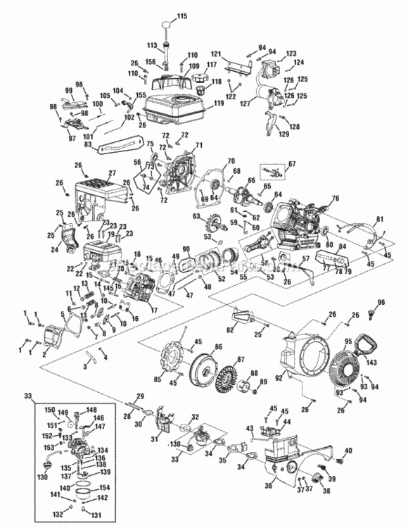Engine_Assembly_365-Sub Diagram and Parts List for 2009 MTD Snow Blower