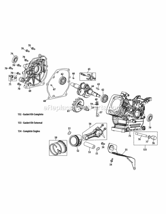 Page B Diagram and Parts List for 2013 MTD Snow Blower