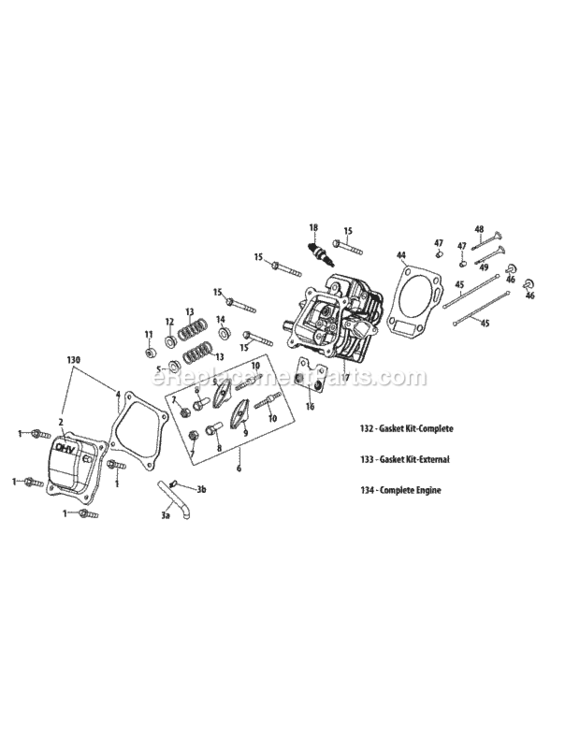 Page C Diagram and Parts List for 2013 MTD Snow Blower