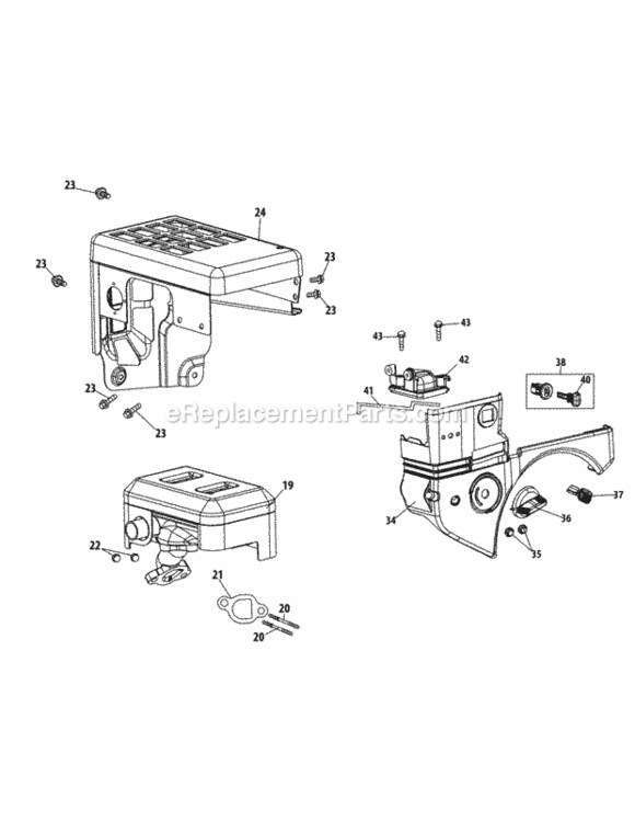 Page E Diagram and Parts List for 2013 MTD Snow Blower