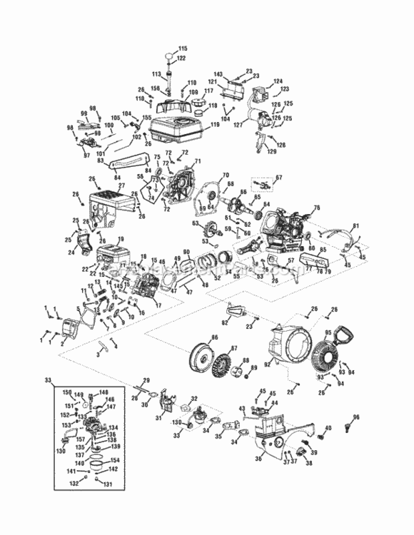 Engine_Assembly_265-Su Diagram and Parts List for 2010 MTD Snow Blower
