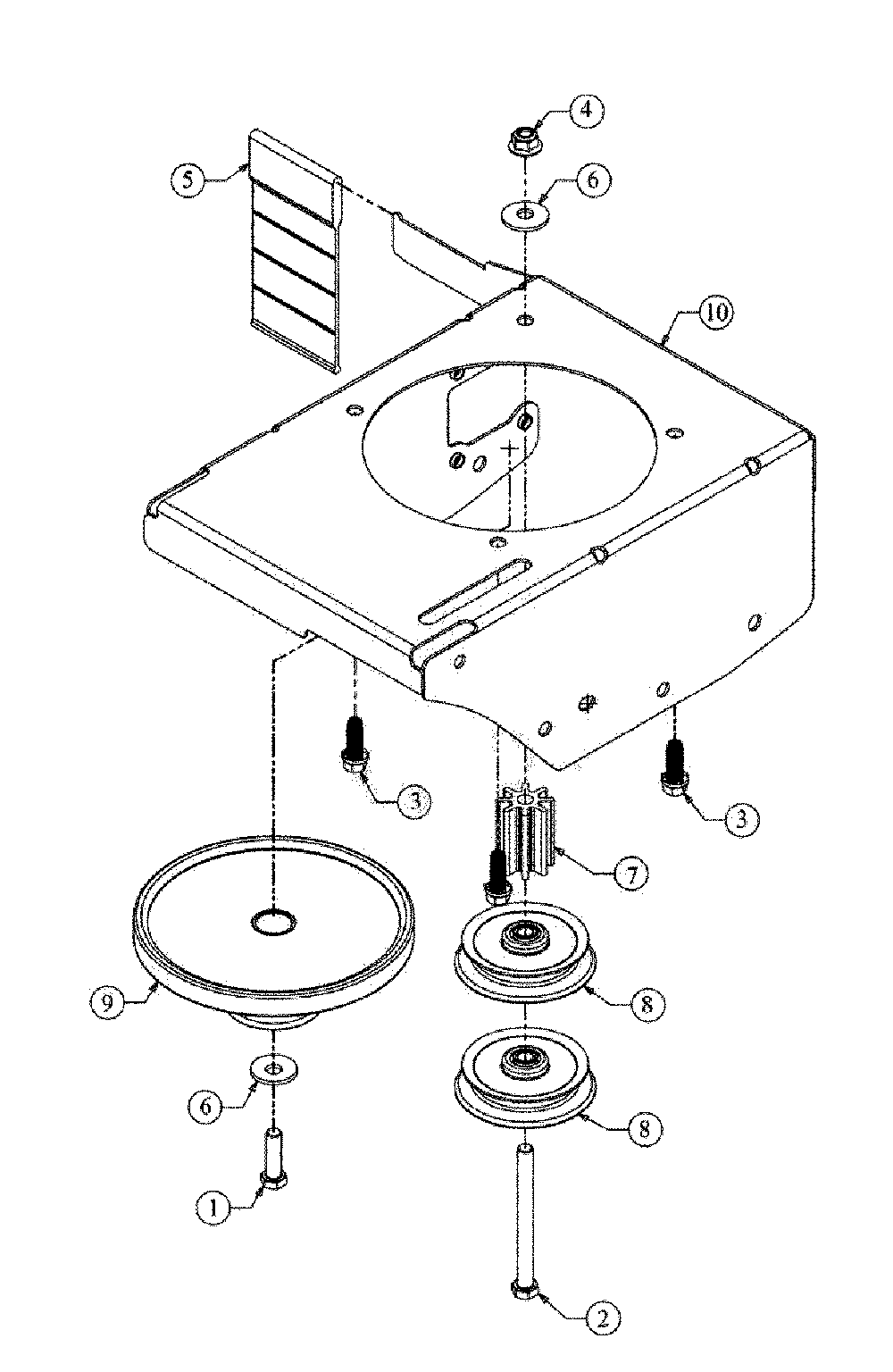 Frame assembly Diagram and Parts List for  MTD Edger