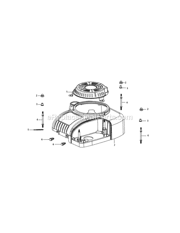 4P90Jt_Engine_Shroud Diagram and Parts List for  MTD Engine