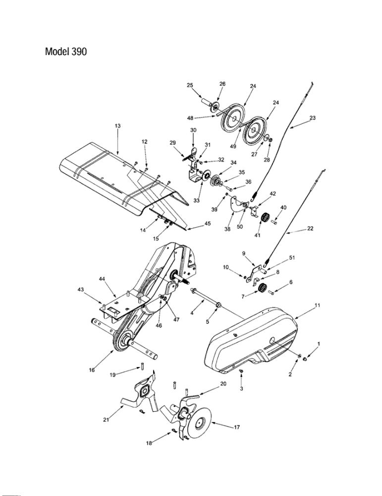 Tine Shield/Engine Plate/Belt 2 Diagram and Parts List for  MTD Tiller