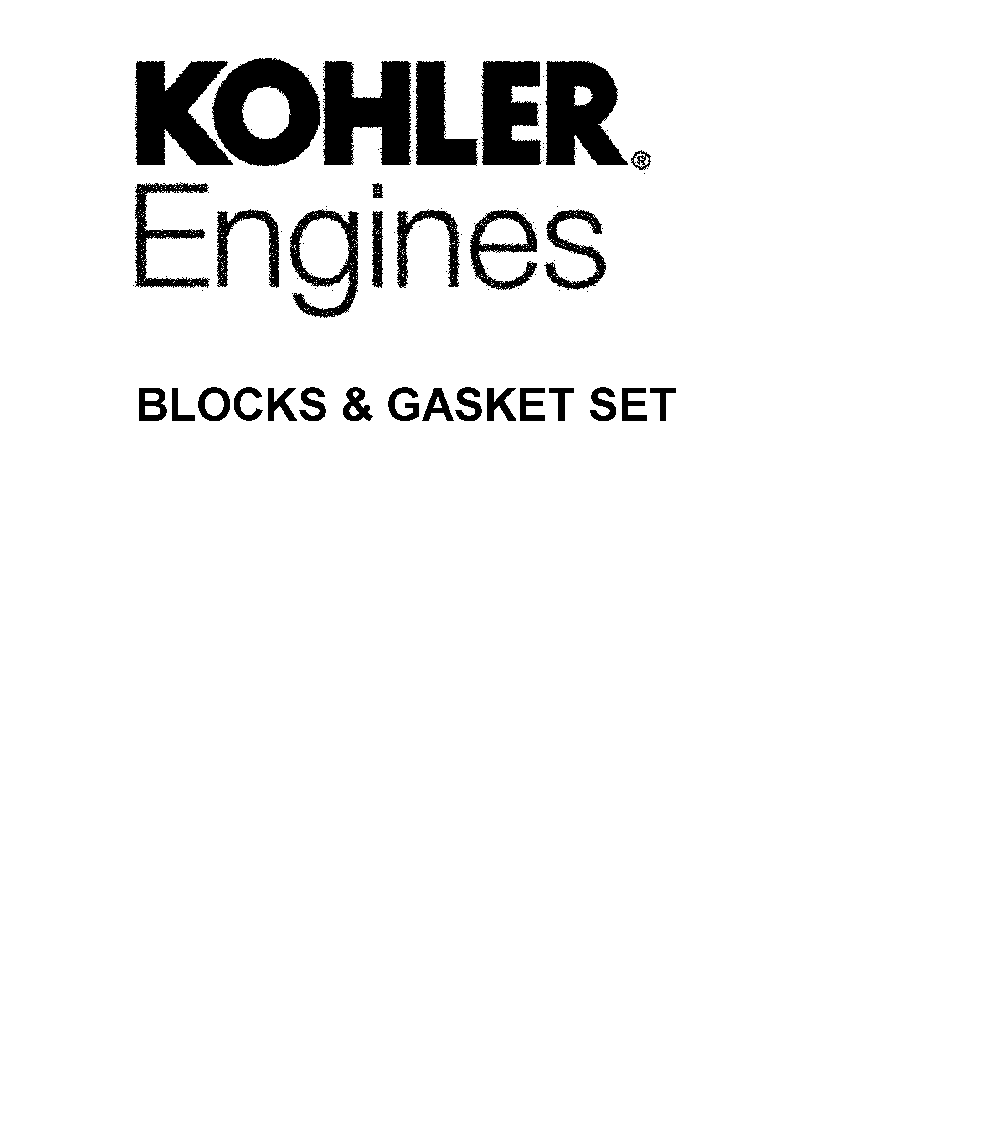 Blocks & gasket set Diagram and Parts List for  MTD Lawn Tractor