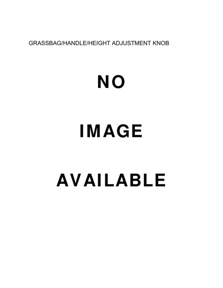 Grassbag/Handle/Height Adjustment Knob Diagram and Parts List for  MTD Lawn Mower