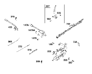 Controls Diagram and Parts List for  MTD Lawn Tractor