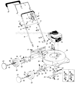 Page A Diagram and Parts List for 1992 MTD Lawn Mower