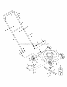 General_Assembly Diagram and Parts List for  MTD Edger