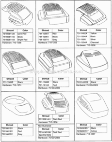 Engine_Shrouds Diagram and Parts List for 2001 MTD Lawn Mower