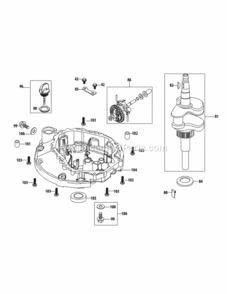 1P65Bu_Crankshaft_And_Crankcase_Cover Diagram and Parts List for 11A-A1JT706 2013 MTD Lawn Mower