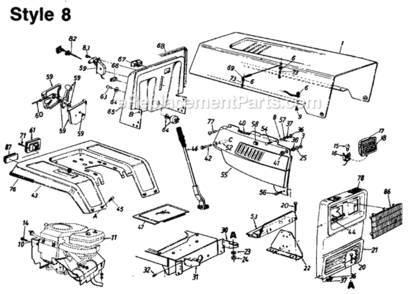 Part Location Diagram of 946-0613A MTD Choke Controls