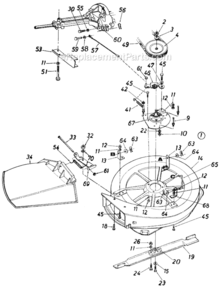 Page A Diagram and Parts List for Deck B 1991 MTD Lawn Tractor