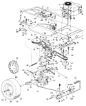 Page D Diagram and Parts List for 131-660F000 Single Cylinder -1991 MTD Lawn Tractor
