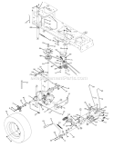 Part Location Diagram of 683-0267C MTD Hydro Pedal Assembly