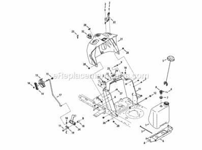 Dash Diagram and Parts List for M125-38 2013 MTD Lawn Tractor