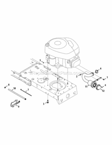 Engine_Accessories Diagram and Parts List for M12538 2012 MTD Lawn Tractor