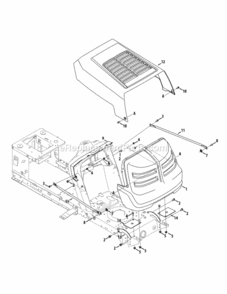 Hood_And_Grille Diagram and Parts List for M12538 2012 MTD Lawn Tractor