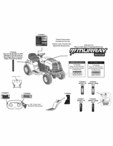 Label_Map_Murray Diagram and Parts List for M12538 2012 MTD Lawn Tractor