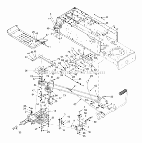 Drive_Frame_Components_Wheels Diagram and Parts List for 2000 MTD Lawn Tractor